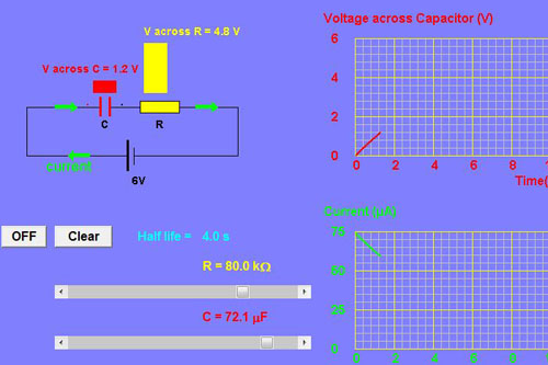 Carregando Circuito RC com Corrente Direta