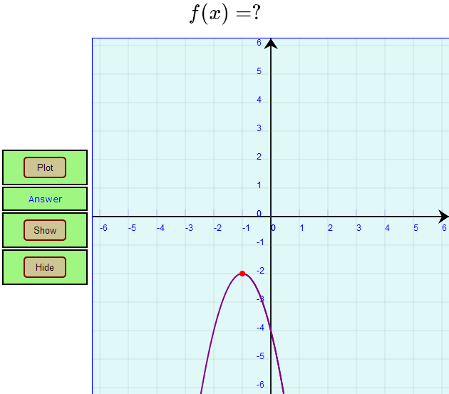 http://www.analyzemath.com/quadraticg/find_quadratic.html